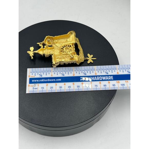 Kirk's Folly Gold-Tone & Enamel
Fairytale Rapunzel Castle w/ Dragonfly Brooch - Picture 5 of 9